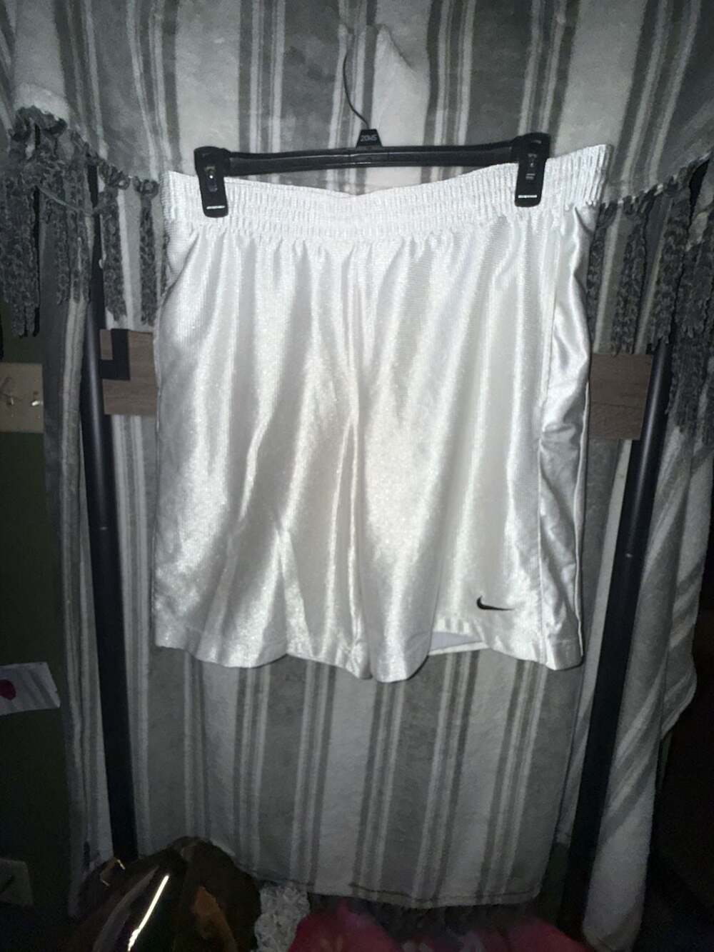 Nike Basketball Shorts Size M White Dazzle Mesh